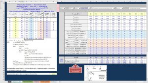 2ο στιγμιότυπο από το Excel για τον υπολογισμό των μηκών αγκυρώσεων, αναμονών και ενώσεων