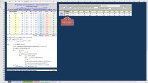 7ο στιγμιότυπο από το Excel για τον υπολογισμό των μηκών αγκυρώσεων, αναμονών και ενώσεων